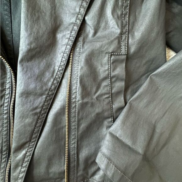 New Eileen Fisher Moto short zip jacket in waxed organic cotton sz M - Picture 6 of 15
